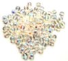 50 6mm Transparent Crystal AB Round Glass Beads